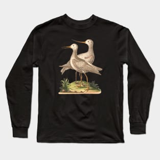 Pair of Birds Nature Illustration Long Sleeve T-Shirt